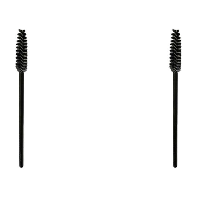 Qarigey 50 Uds cepillo de limpieza de pestañas mini aplicador de máscara negro 2Conjunto