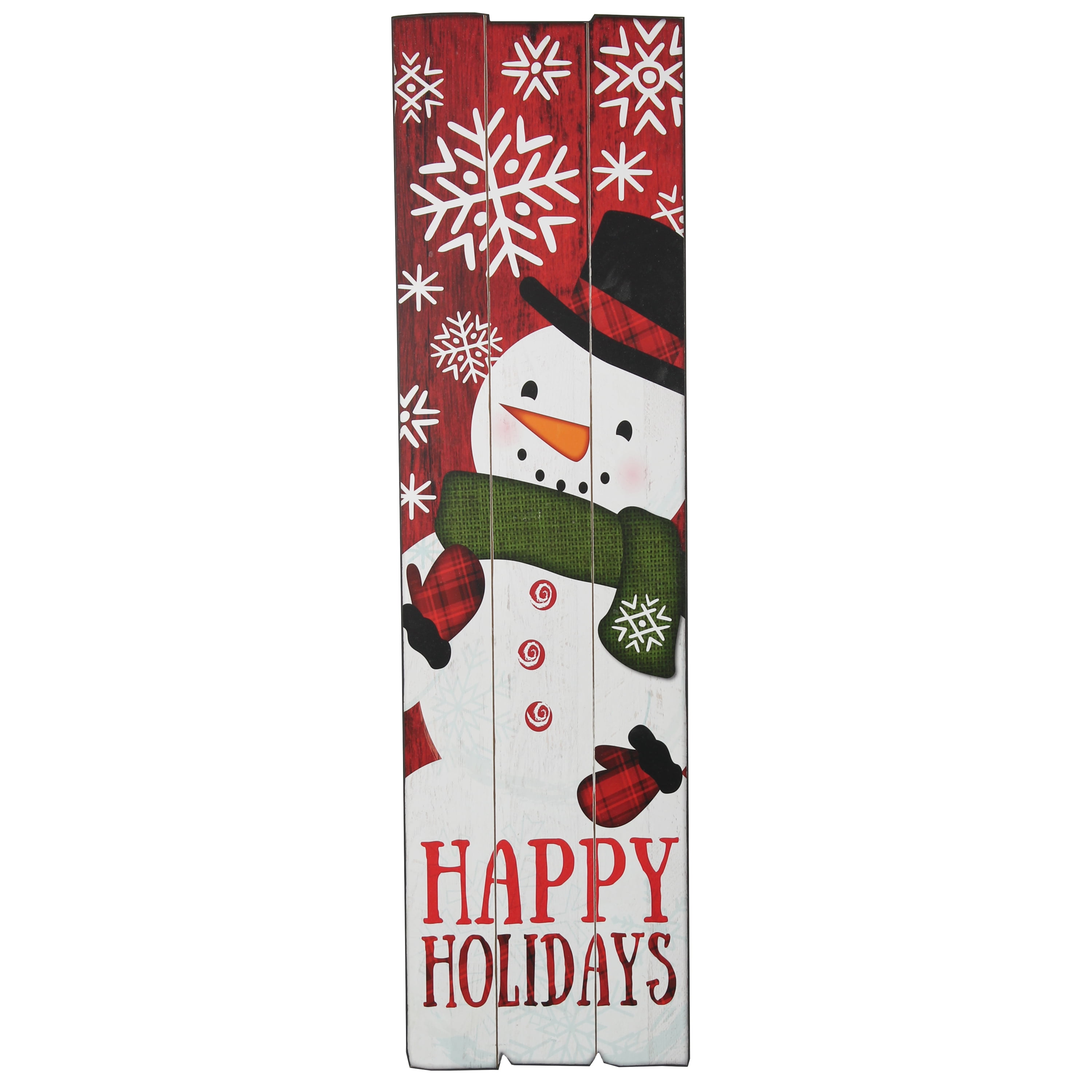 HOLIDAY TIME HAPPY HOLIDAYS DISTRESSED WOOD SIGN, 12 X 44 INCH ...