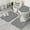 Black White Square, variant on Black White Small Checkered Pattern Bathroom Rugs Sets 3 Piece,Toilet Cover Set,Absorbent Non Slip Bathroom Mats Sets with U-Shaped Contour Rug Toilet Rug Set
