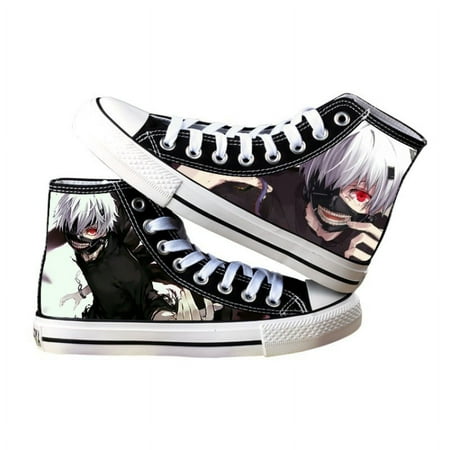 

Anime Unisex Tokyo Ghoul Canvas Shoes Fashion Cosplay Lace Up High Top Sneakers Classic Vivid Tokyo Ghoul Manga Patterns Anime Sneakers Awesome Gift for Anime Fans Black-A936