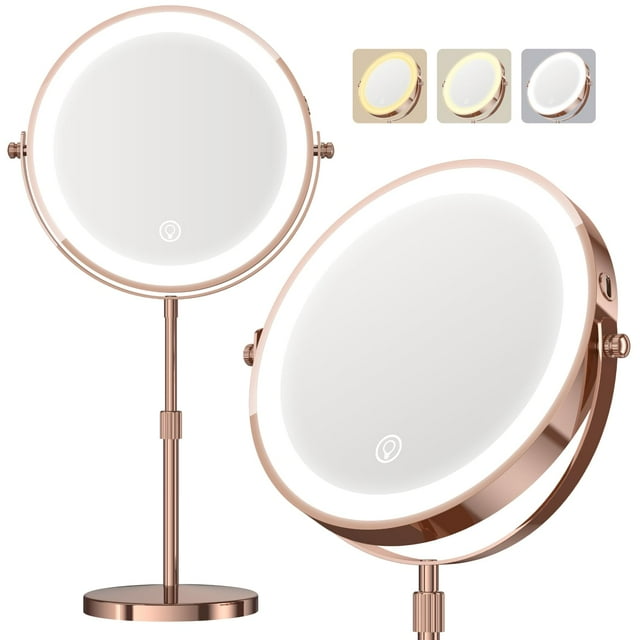 Espejo de maquillaje Elasound con aumento de 20X y luces de 9 pulgadas