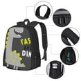 thumbnail image 4 of Daiia Cute Dinosaur Backpack for Men and Women -Durable Backpack Large Capacity, Water-Resistant Bag with Adjustable Straps and Laptop Compartment, 4 of 9