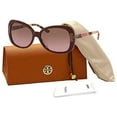 thumbnail image 2 of Tory Burch TY7133U 138414 57M Bordeaux/Pink/Brown Gradient Butterfly Sunglasses For Women+FREE Complimentary Eyewear Care Kit, 2 of 4