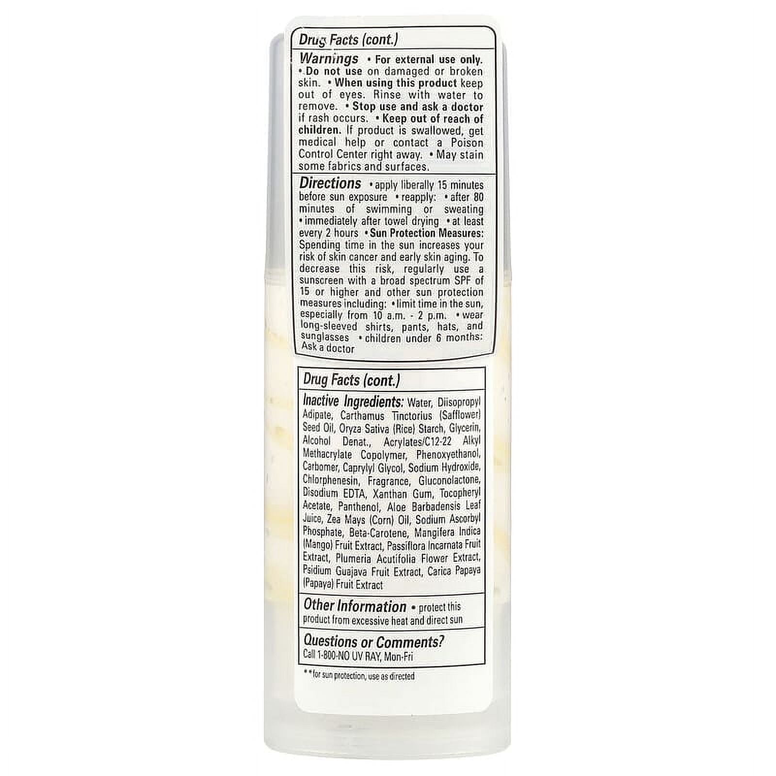 Hawaiian Tropic, Silk Hydration, Weightless Face, Oil-Free Sunscreen Lotion, SPF 30, 1.7 oz Pack of 2