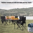 thumbnail image 4 of Ensemble Table et Chaise de Camping, Chaise de Table Pliante Portable pour l'Extérieur, Ensemble de Table Tabouret Pliant pour Pêche BBQ Randonnée avec Grand Organisateur de Rangement et Sac de Transport (4 Pcs Chaise et 1 Pce Table), 4 of 8