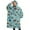Cartoon Construction Vehicles-1, variant on Oversized Wearable Blanket Hoodie,Cartoon Construction Vehicles Barriers Sherpa Blanket Hoodie with Super Pockets,Super Warm Fuzzy Pullover for Women & Men