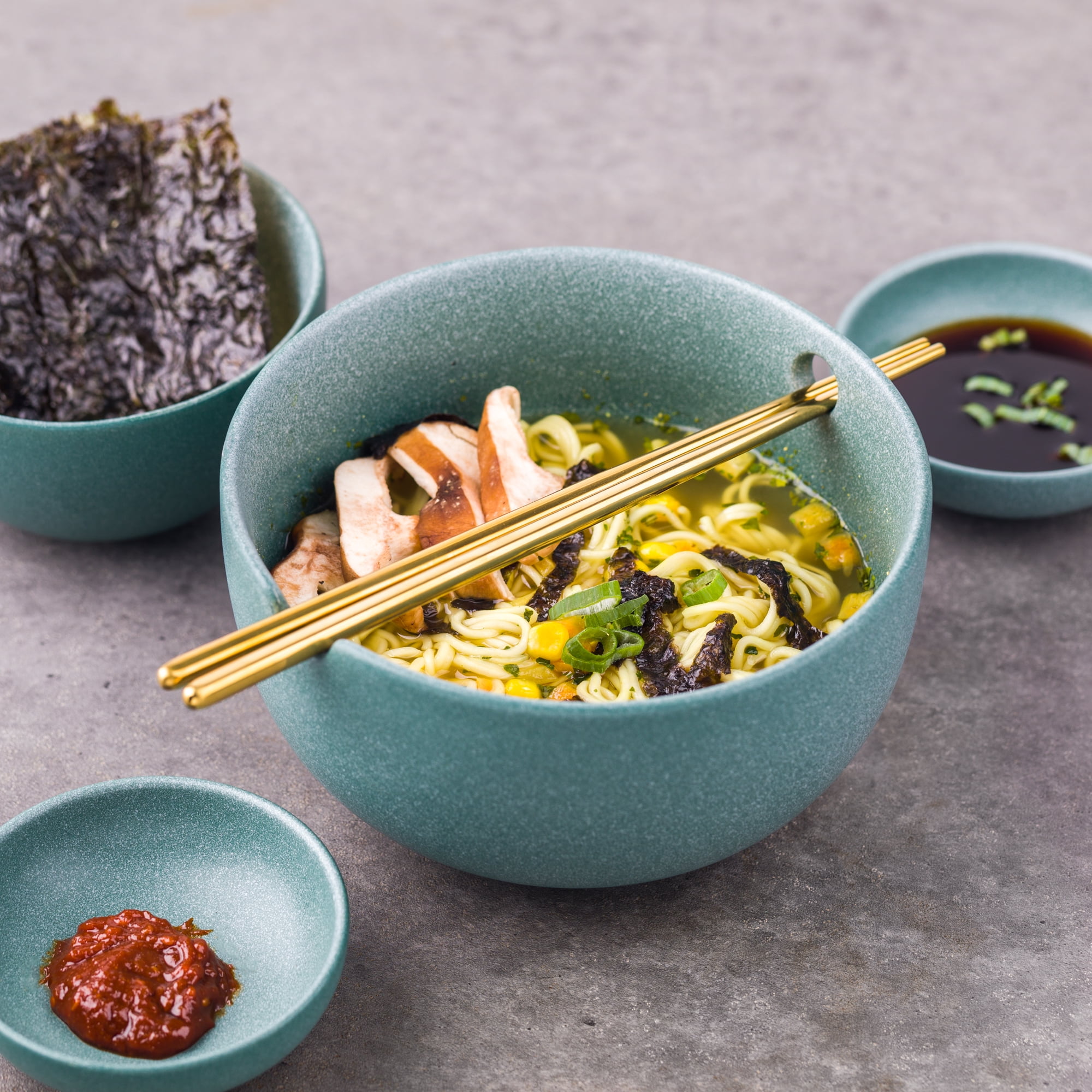 Stoneware Noodle Bowl Set