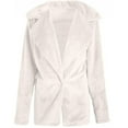 thumbnail image 6 of Hfyihgf Women's Fuzzy Fleece Lapel Open Front Cardigan Coat Plush Warm Winter Plus Size Outwear Jackets(White,S), 6 of 7