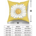 thumbnail image 2 of Spring Summer Pillow Covers 18X18 in Yellow Daisy Floral Couch Pillow Cases Set of 2 Flower Bloom Farmhouse Throw Pillows Spring Decor for Room Bedroom Cushion Outdoor, 2 of 6