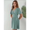 thumbnail image 4 of V-Neck Short Sleeve Mini Dress, 4 of 6