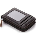 thumbnail image 3 of Men´s Wallet Genuine Leather Credit Card Holder RFID Blocking Zipper Pocket Thin, 3 of 4