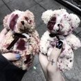 thumbnail image 2 of Llavero con colgante de oso de peluche sangriento, joyería fresca para cumpleaños, 2 of 4