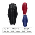 thumbnail image 3 of OBEEII Women Muslim Dresses Batwing Sleeve Hooded Dresses One Size Cover Up Dresses Fashion Kaftan Abayas Islamic Robe, 3 of 8