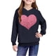 thumbnail image 5 of Sudadera con capucha y estampado de corazón de San Valentín, sudadera de manga larga para niños y niñas, chaqueta para niñas de talla mediana y grande., 5 of 7