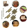thumbnail image 5 of 4 PCS Bisagras antiguas 70X35 mm Bisagra de puerta de armario vintage 6 agujeros Bisagras retro Bisagra decorativa plegable Bisagra de puerta de muebles antiguos de hierro con 24 tornillos para cajas, 5 of 5