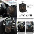 thumbnail image 5 of Jeiento Horse 15 PCS Car Seat Covers Set American Flag Car Seat Protector with Steering Wheel Cover Seat Belt Pads Trash Bin Sunglass Pocket Rear View Mirror Protector Coasters Key Chain, 5 of 7