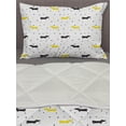 thumbnail image 3 of Dachshund Comforter & Sham Bedding Set, Sketchy Painted Pattern Bicolour Sausage Dogs and Little Hearts, 3 pcs Duvet Set Microfiber Filling Quilt, 5 Sizes, Black Mustard and White, by Ambesonne, 3 of 4