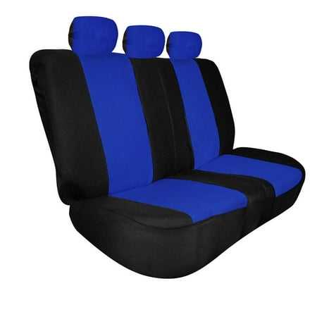 - FH Group Universal Fit Full Coverage Split Bench Cover for Trucks Suvs Vans, Blue and Black