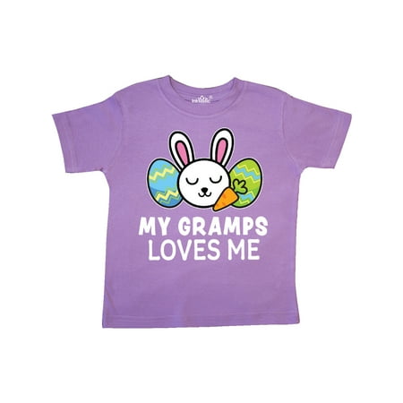 

Inktastic My Gramps Loves Me with Bunny and Easter Eggs Gift Toddler Boy or Toddler Girl T-Shirt