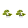 thumbnail image 4 of Wosthever Plantas artificiales Bonsai de pino Plantas de maceta de árbol pequeño Planta de plástico en maceta Type1 NO1, 4 of 6