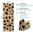 thumbnail image 2 of Brown and Black Of Leopard Print Hot Yoga Mat Towel Non Slip for Hot Yoga - Quick-Drying Yoga Mat Cover with 4 Corner Pockets with Travel Bag - Hot Yoga Towel Non Slip 70"x26", 2 of 6