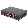 thumbnail image 2 of Conmutador PoE de 10 puertos, 8x100M, PoE, 2x100M, RJ45, diseño sin ventilador, IEEE 802.3at/af, 120W, conmutador PoE Ethernet, enchufe estadounidense de 100?240V, 2 of 8