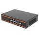 thumbnail image 2 of Conmutador PoE de 10 puertos, 8x100M, PoE, 2x100M, RJ45, diseño sin ventilador, IEEE 802.3at/af, 120W, conmutador PoE Ethernet, enchufe estadounidense de 100?240V, 2 of 8