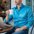 thumbnail image 3 of TANSILING Men's & Big Men's Classic Fit Dress Shirt with Long Sleeves, Sizes S-3XL, 3 of 6