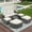 Beige, variant on Highsound Patio Outdoor Daybed with Retractable Canopy, Rattan Wicker Conversation Set with Washable Cushions & Lift Top Table for Patio Backyard Porch Pool Round Daybed Separated Seating, Grey