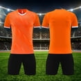 thumbnail image 2 of Zpanxa Boys Teal V-Neck Stripe Soccer Jersey and Navy Shorts Set 2 Piece Athletic Uniform Outfit, 2 of 5
