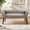 Grey, variant on Plush Upholstered Accent Bench with Nailhead Trim, Padded Seat Entryway or End of Bed Bench with Back, 49.5" W x 19.25" D x 23" H, Green