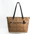thumbnail image 1 of Coach Signature Luxury Gallery F79609 Women's PVC,Leather Tote Bag Beige,Black,, 1 of 3