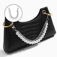 thumbnail image 3 of Pearl Bead Rope Bag Strap Handle Shoulder Belt for strap For Handbag Belt Handbag DIY Replacement Sliver, 3 of 7