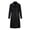 Black, variant on Mens Retro Faux Leather Trench Coat Full Length Steampunk Long Overcoat Vintage Open Front Cardigan Jacket