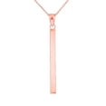 thumbnail image 1 of SOLID ROSE GOLD VERTICAL BAR PENDANT NECKLACE :  10K  Pendant with 16" chain, 1 of 1