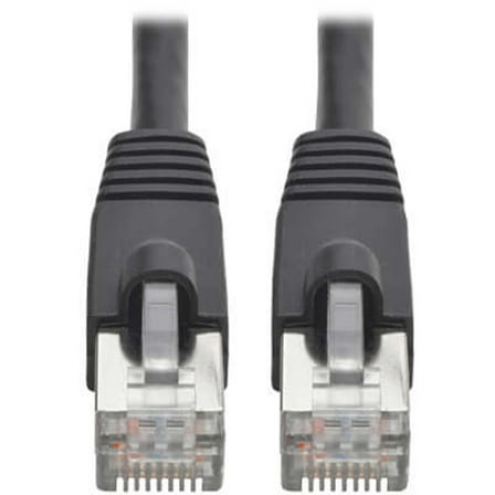 Tripp Lite Cat6a 10G-Certified Snagless Shielded STP Network Patch Cable (RJ45 M/M), PoE, Black, 5 ft.