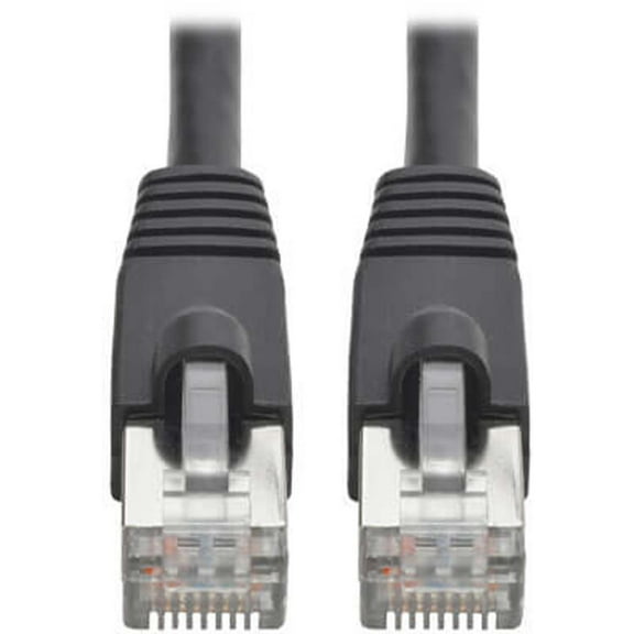 Tripp Lite Cat6a 10G-Certified Snagless Shielded STP Network Patch Cable (RJ45 M/M), PoE, Black, 5 ft.