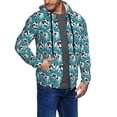 thumbnail image 3 of Zip Up Hoodies for Men - Cow farm anima blue funny Long Sleeve Comfrt Men'S Fashion Hoodies & Sweatshirts, Jackets for Men Hoodies Pullover Clothing Clothes with Pouch, 3 of 5