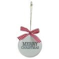 thumbnail image 2 of Northlight 4.5" White and Red Merry Christmas Ornament with a Bow, 2 of 4