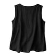 thumbnail image 6 of Resicozy Womens Cotton Linen Tank Tops 2026 Summer Casual Comfy Sleeveless Linen Shirts Loose Lightweight Gauze Cami Black S, 6 of 6