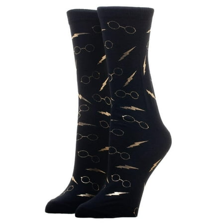 Harry Potter Gold Foil Black Junior Socks