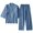 Blue, variant on Mens Pajamas Set Kimono Bathrobe and Pajama Pants 2 Piece Matching Pjs Set Yukata Spa Sauna Sets