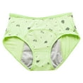thumbnail image 3 of Lunuaoe Teen Girls Menstrual Period Panties, Leak-Proof Cotton Underwear, Cute Print Mid Waist Briefs with Back Coverage, 3 of 9