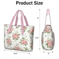 thumbnail image 3 of Tote Bag for Women - Pioneer Flower Shoulder Bag - Large Utility Work Duffle Bag with Zipper Handbag for Travel, Work, Sprots, 3 of 5