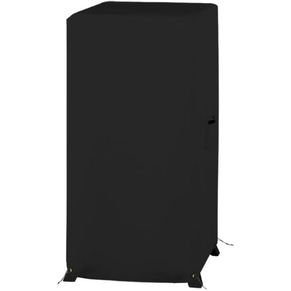 Covers & All Electric Smoker Cover, 12 Oz Waterproof UV & Weather Resistant Grill Cover, Outdoor Grill Protector with Air Vents & Drawstrings (23" W X 17" D X 33" H, Black)