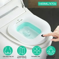 Imountek Electric Sitz Bath, Foldable Postpartum Care Basin for Toilet Seat Men Women Use, White
