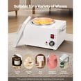 thumbnail image 5 of Single Wax Warmer, 3000ML 300W Professional Wax Warmer for Hair Removal, 32 Fahrenheit to 248 Fahrenheit Adjustable Electric Waxing Heater Pot with 100PCS Sticks & 50PCS Papers, 5 of 9