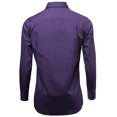 thumbnail image 3 of Men's Slim Fit Button Up Long Sleeve Solid Dress Shirt - Purple - 2XL (18-18.5) 36/37 sleeve, 3 of 5
