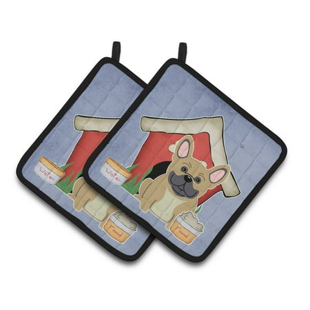 

Carolines Treasures BB2764PTHD Dog House Collection French Bulldog Cream Pair of Pot Holders 7.5HX7.5W multicolor