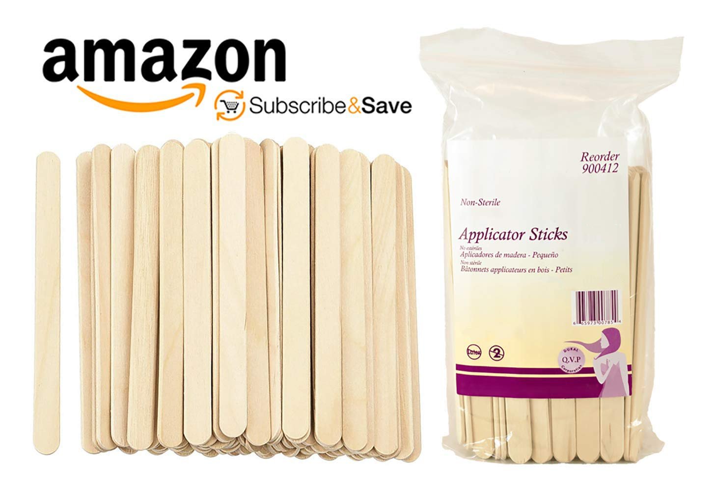 Wax Applicator Sticks 5.5". Case of 10000 Wooden Waxing Spatulas for